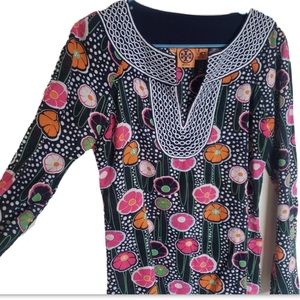Tory Burch Colorful Cotton Tunic Size 14